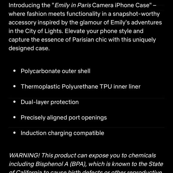 NETFLIX MERCH “Emily In Paris” Pink Camera Phone Case - Picture 3 of 7